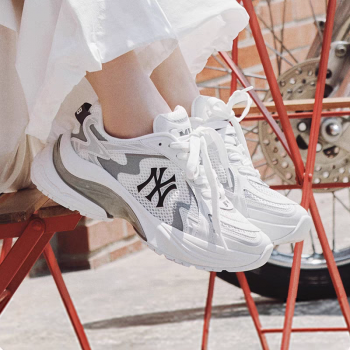 MLB虞书欣同款流浪鞋网面老爹鞋25夏季新款 明星同款撞色厚底鞋