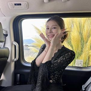 蝶宝嘻 少女绮梦 V领镂空欲欲蕾丝衫秋季内搭修身显瘦长袖上衣